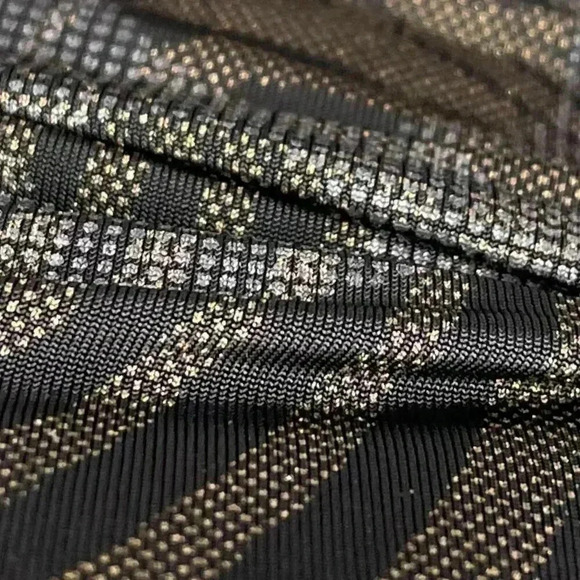 MELANIE LYNE ladies short sleeve turtleneck blouse black/gold 10 - Picture 7 of 9